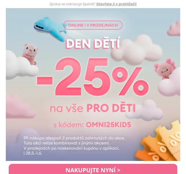 Sinsay: -25 % na vše pro děti – květen 2026 | Nuslet