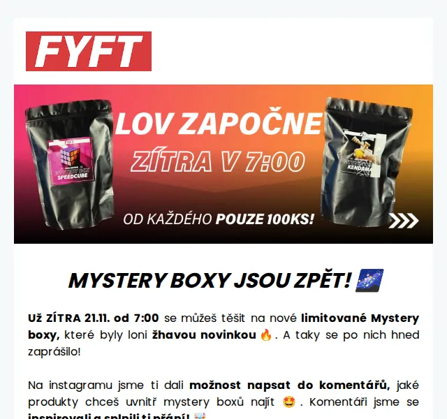 Zuzka | FYFT.cz: Mystery boxy GAN 13 za 888 Kč – červen 2026 | Nuslet.cz