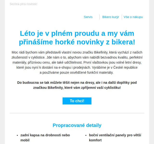 czbikero: Bikefinity dresy od 790 Kč – červen 2026 | Nuslet.cz