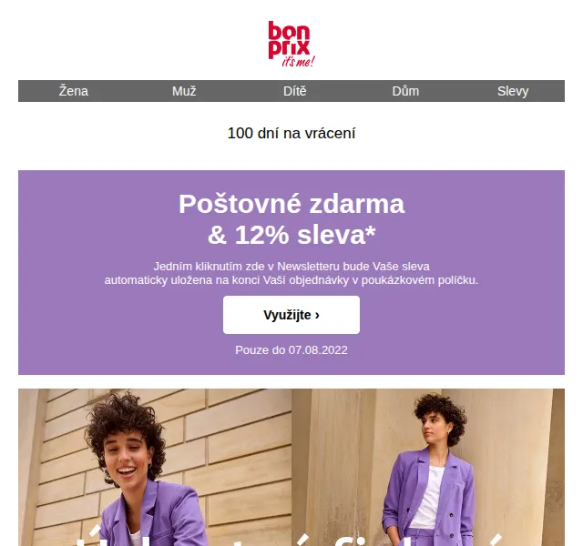 Bonprix: 12% sleva na vše a poštovné zdarma – červenec 2022 | Nuslet.cz