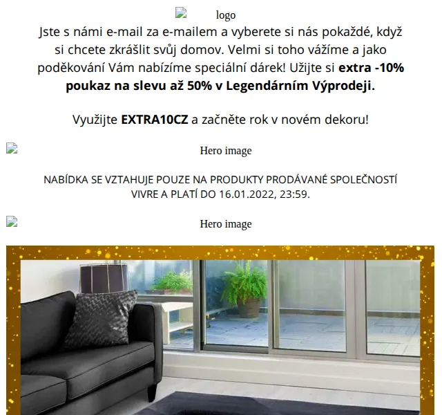 Vivre: Extra 10% sleva v Legendárním Výprodeji – červen 2026 | Nuslet.cz