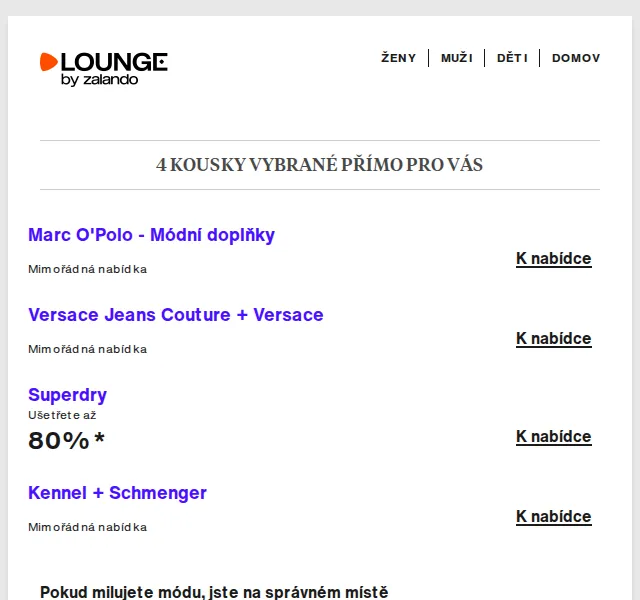 Lounge by Zalando: Superdry, TOMS, Marc O'Polo – slevy až 80 % – červen 2026 | Nuslet.cz