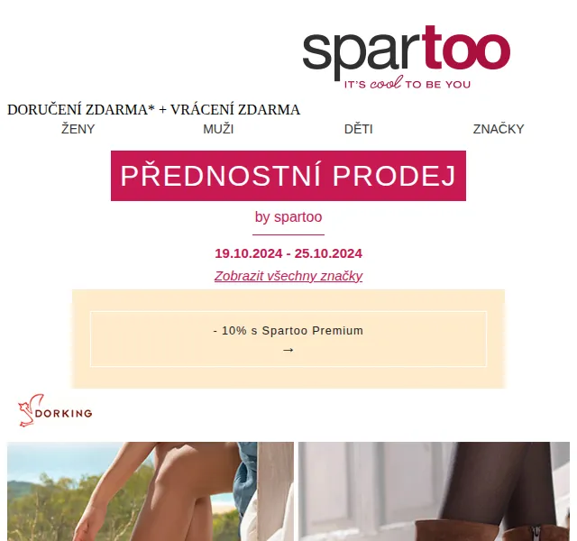 Spartoo: Sleva až 50 % na Dorking, Only, Carlington a další – červen 2026 | Nuslet.cz