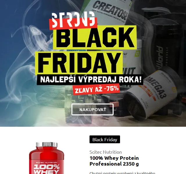 BodyWorld: Black Friday Strong – slevy až 55 % – červen 2026 | Nuslet.cz