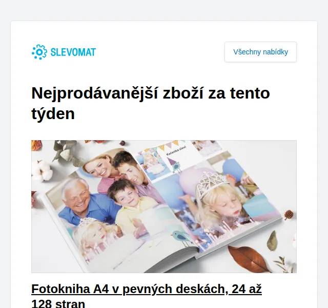 Slevomat: Fotokniha A4 v pevných deskách od 99 Kč – červen 2026 | Nuslet.cz