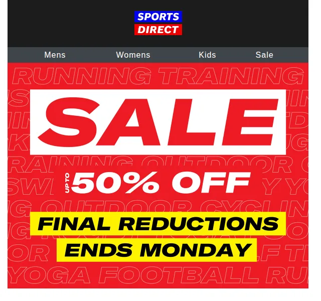 Sportsdirect.com: Slevy až 50 % na sportovní módu – červen 2026 | Nuslet.cz