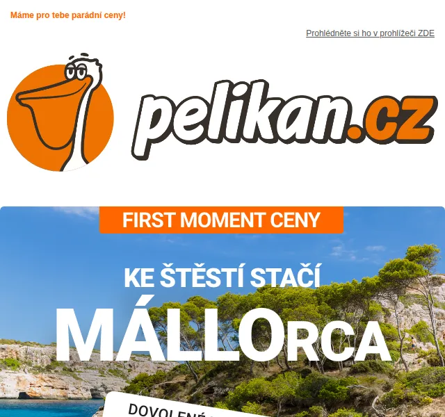 ✈ Pelikan.cz: Dovolená u moře – květen 2026 | Nuslet.cz