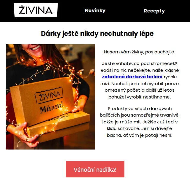 Živina: Vánoční dárková balení od 779 Kč – červen 2026 | Nuslet.cz