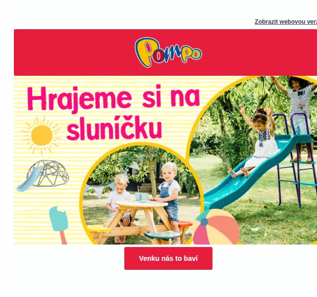 Pompo: Zahradní hry a trampolíny se slevou až 33 % – červen 2026 | Nuslet.cz
