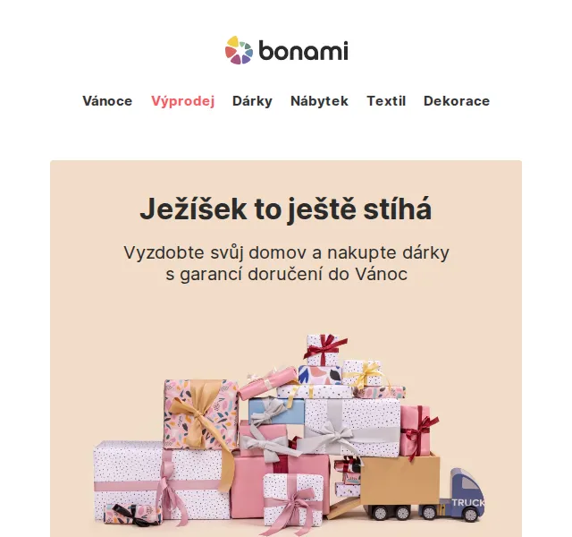 Bonami: vánoční výprodej s garancí doručení – prosinec 2026 | Nuslet.cz