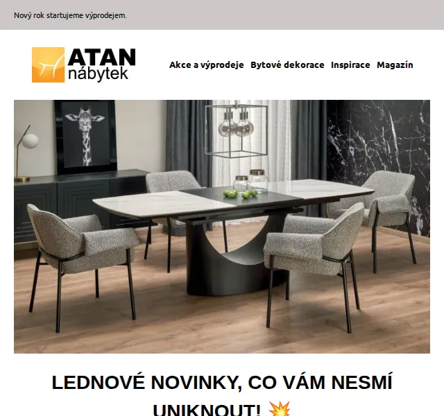 ATAN nábytek: Výprodej až 36 % – červen 2026 | Nuslet.cz