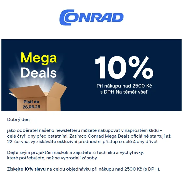Conrad Electronic: 10 % sleva na nářadí – červen 2026