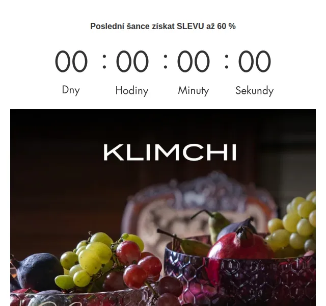 KLIMCHI: Slevy až 60 % na skleněné mísy a vázy – červen 2026 | Nuslet.cz