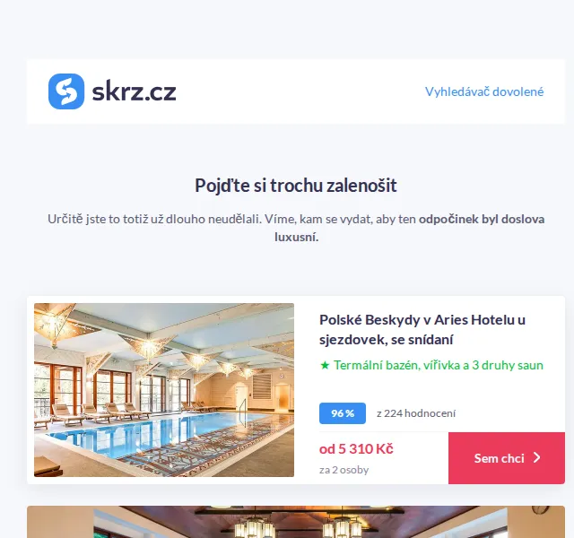 Vánoce na Skrz: Luxusní wellness pobyty od 1 839 Kč – červenec 2026 | Nuslet.cz
