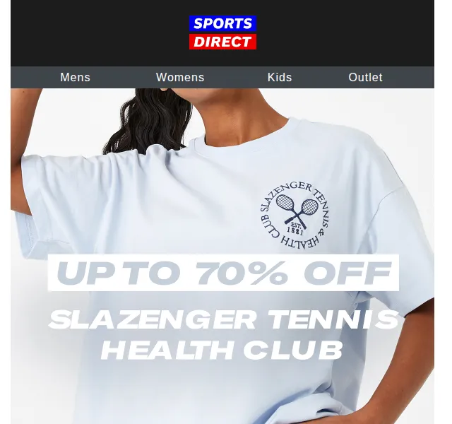 Sportsdirect: Slazenger Tennis Health Club až 70% sleva – červen 2026 | Nuslet.cz