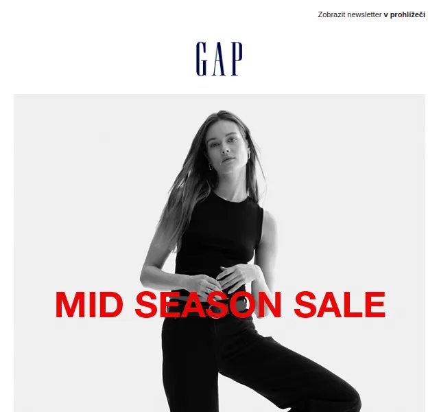GAPstore.cz: Mid season sale až 50 % – červen 2026 | Nuslet.cz