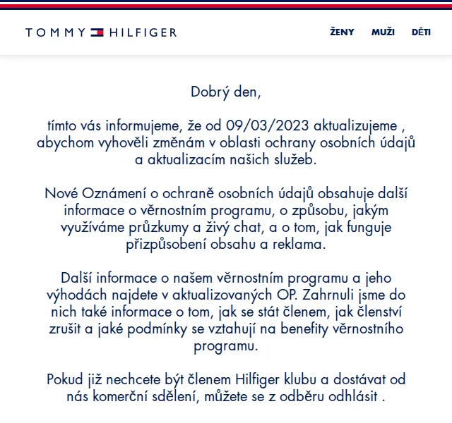 Tommy Hilfiger: Novinky a aktualizace – červen 2026 | Nuslet.cz