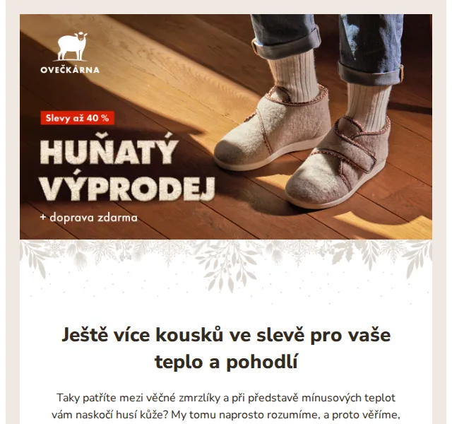 Ovečkárna: Slevy až 40 % ve výprodeji – červen 2026 | Nuslet.cz