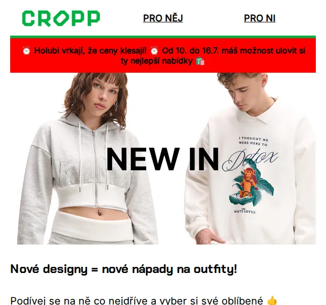 Cropp: výprodej až -70 % na nové kolekce – červen 2026 | Nuslet.cz
