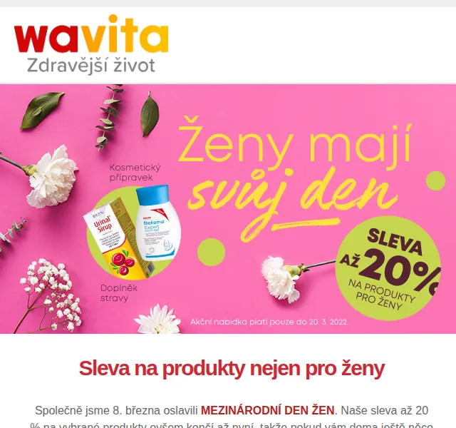 Wavita: Sleva až 20 % na vybrané produkty – březen 2022 | Nuslet.cz