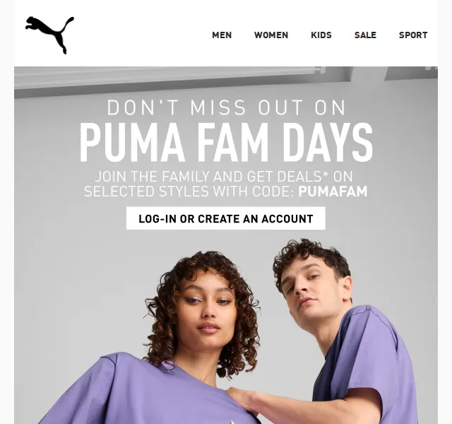 PUMA: 25% sleva na FAM DAYS – červen 2026 | Nuslet.cz