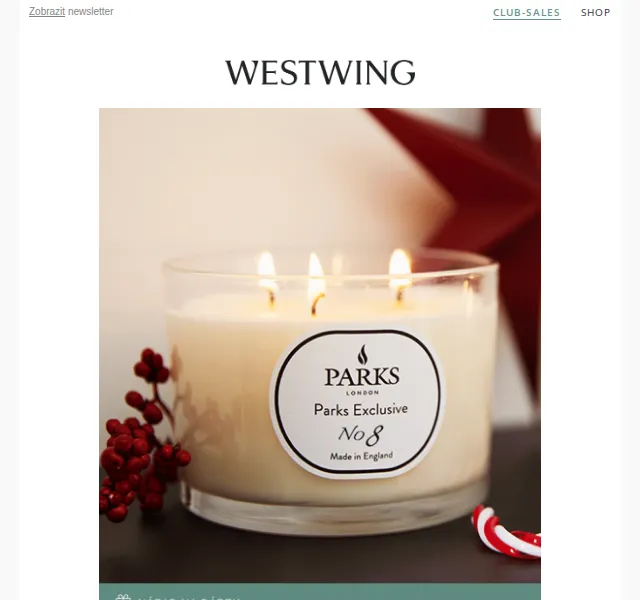 Westwing: prémiové dárky Eichholtz, alpakové šátky, svíčky Parks London – červen 2026 | Nuslet.cz