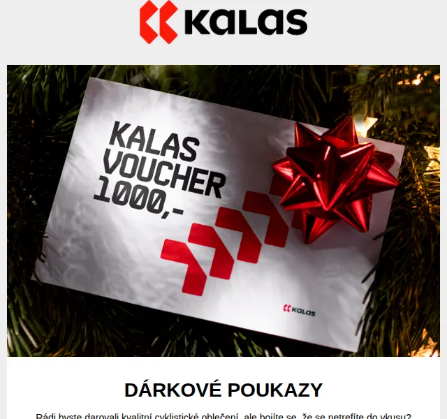 KALAS Sportswear: Dárkové poukazy 500–2 000 Kč – červen 2026 | Nuslet.cz