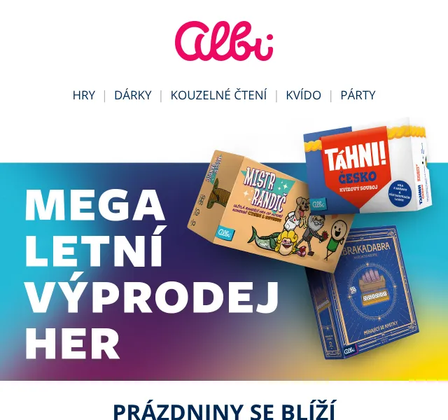 Albi: Hry a dárky až -75 % – červen 2026 | Nuslet.cz