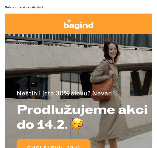 Bagind: Prodloužená 30% sleva na valentýnskou kolekci – červen 2026 | Nuslet.cz