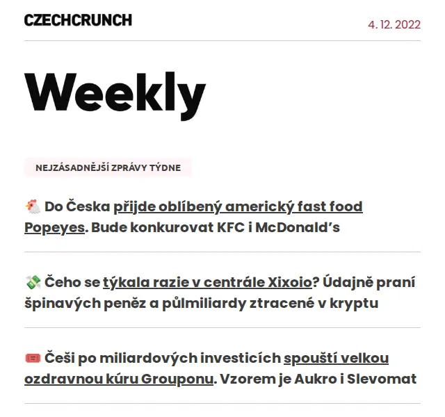 CzechCrunch: Hlavní zprávy týdne – červen 2026 | Nuslet.cz