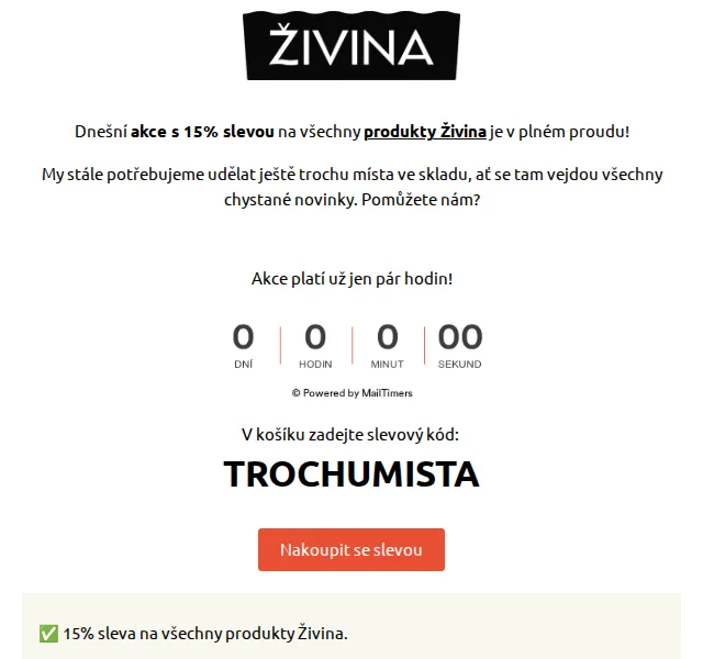 Živina: 15% sleva na vše – červen 2024 | Nuslet.cz