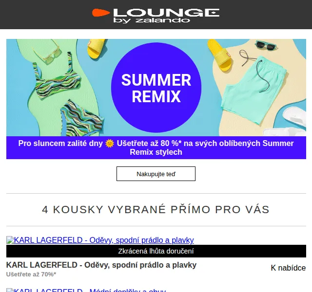 Lounge by Zalando: Summer Remix slevy až 80 % – červen 2026 | Nuslet.cz
