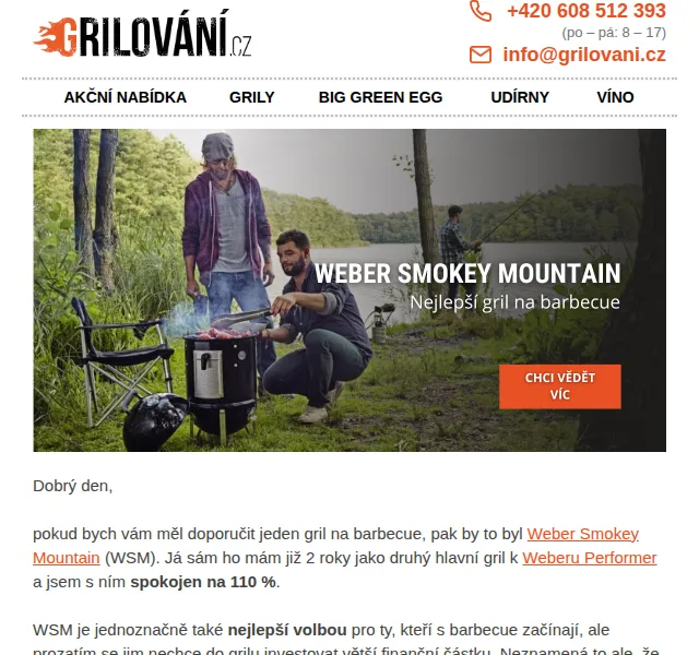 Grilování.cz: Weber Smokey Mountain – červen 2026 | Nuslet.cz