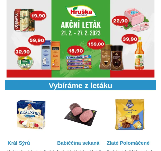 Váš HRUŠKA tým: Král Sýrů 39,90 Kč – červen 2026 | Nuslet.cz