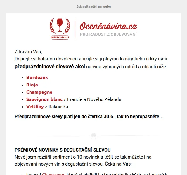 Vláďa z Oceněnávína.cz: předprázdninové slevy na víno – červen 2026 | Nuslet.cz