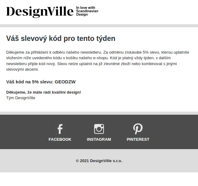 DesignVille: 5% sleva na kvalitní design – červen 2026 | Nuslet.cz