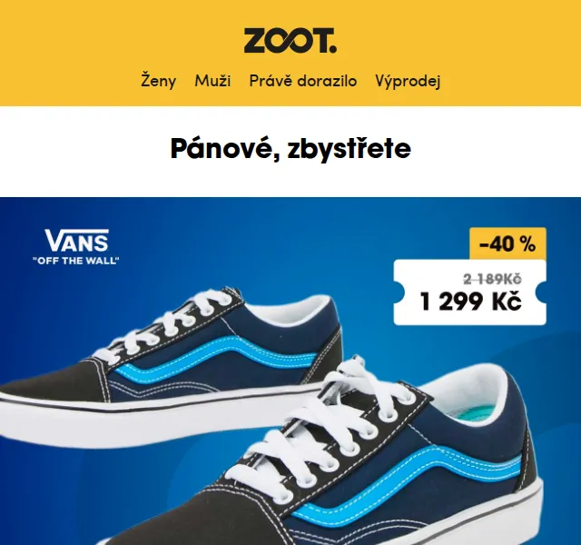ZOOT: Slevy na pánskou módu až 57 % – červen 2026 | Nuslet.cz