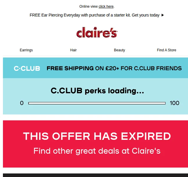 Claire's: Extra slevy až 20 % a balíčky v akci – červen 2026 | Nuslet.cz