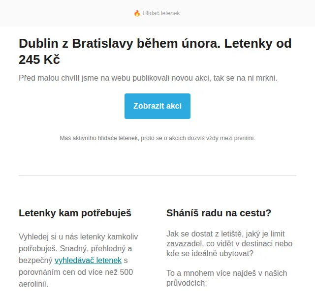 Cestujlevne.com: Letenky Dublin z Bratislavy od 245 Kč – únor 2026 | Nuslet.cz