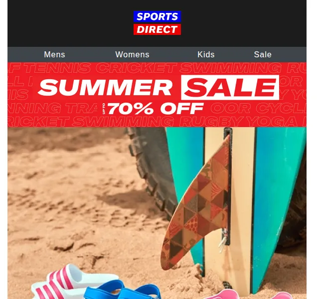Sportsdirect: Crocs a slidy Nike/adidas – slevy až 30 % | červen 2026 | Nuslet.cz