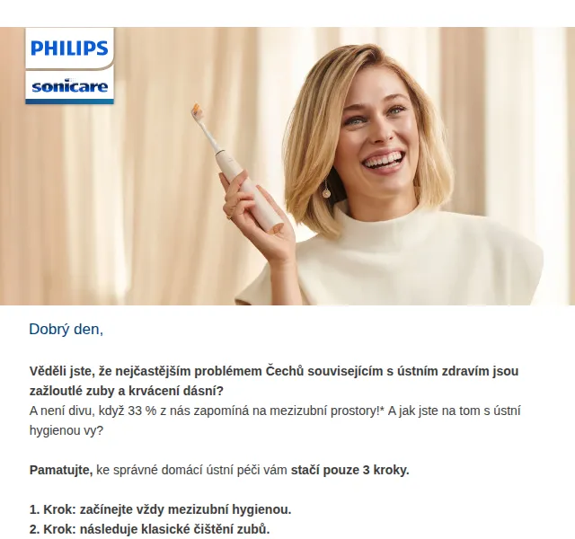 Philips: 3 kroky ke správné péči o zuby a dásně – červen 2026 | Nuslet.cz