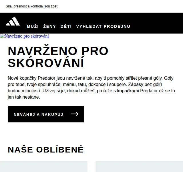 adidas: Kopačky Predator a kolekce Originals Essentials – červen 2026 | Nuslet.cz