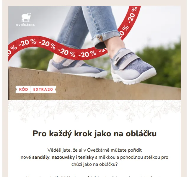 Ovečkárna: 20% sleva na obuv – červen 2026 | Nuslet.cz