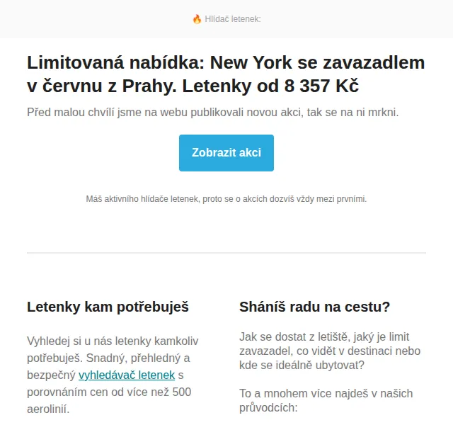 Cestujlevne.com: New York se zavazadlem z Prahy – červen 2026 | Nuslet.cz