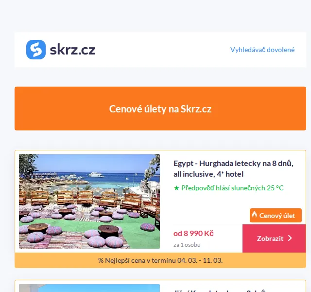 Skrz: Egypt od 8 990 Kč – červenec 2026 | Nuslet.cz
