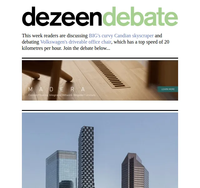 Dezeen Daily: architektura a design – červen 2026 | Nuslet.cz