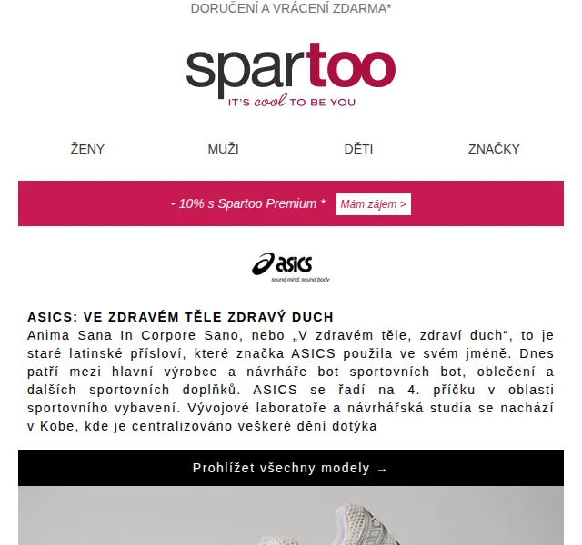 Spartoo.cz: Doprava zdarma na Nike, Asics, Adidas – červen 2026 | Nuslet.cz