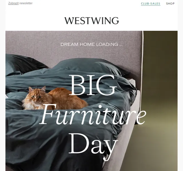 Westwing: Nábytek až 50% sleva – Big Furniture Day červen 2026 | Nuslet.cz