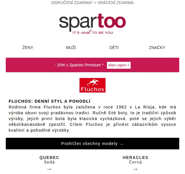 Spartoo: Doručení zdarma Fluchos, Replay, Teva, Asics, Sorel, Lee, Timberland, Fred Perry – červenec 2026 | Nuslet.cz