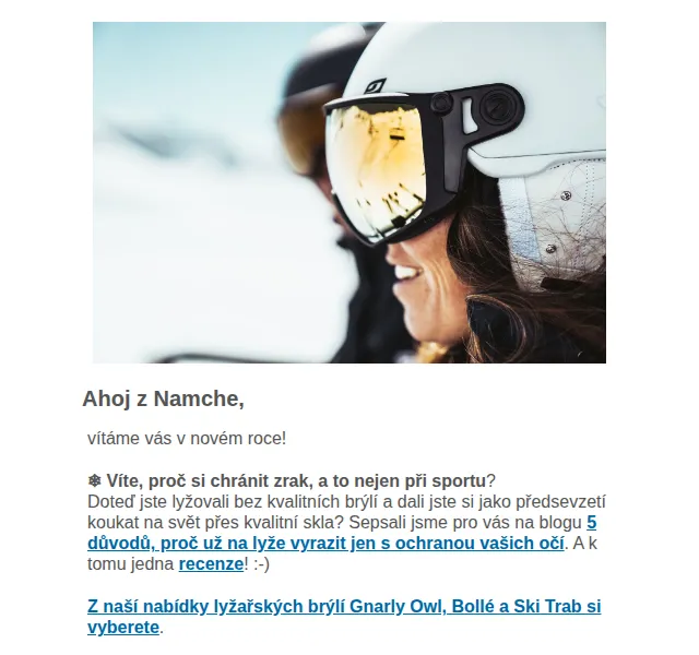 Namcheshop: Lyžařské brýle Gnarly Owl, Bollé a Ski Trab – květen 2026 | Nuslet.cz